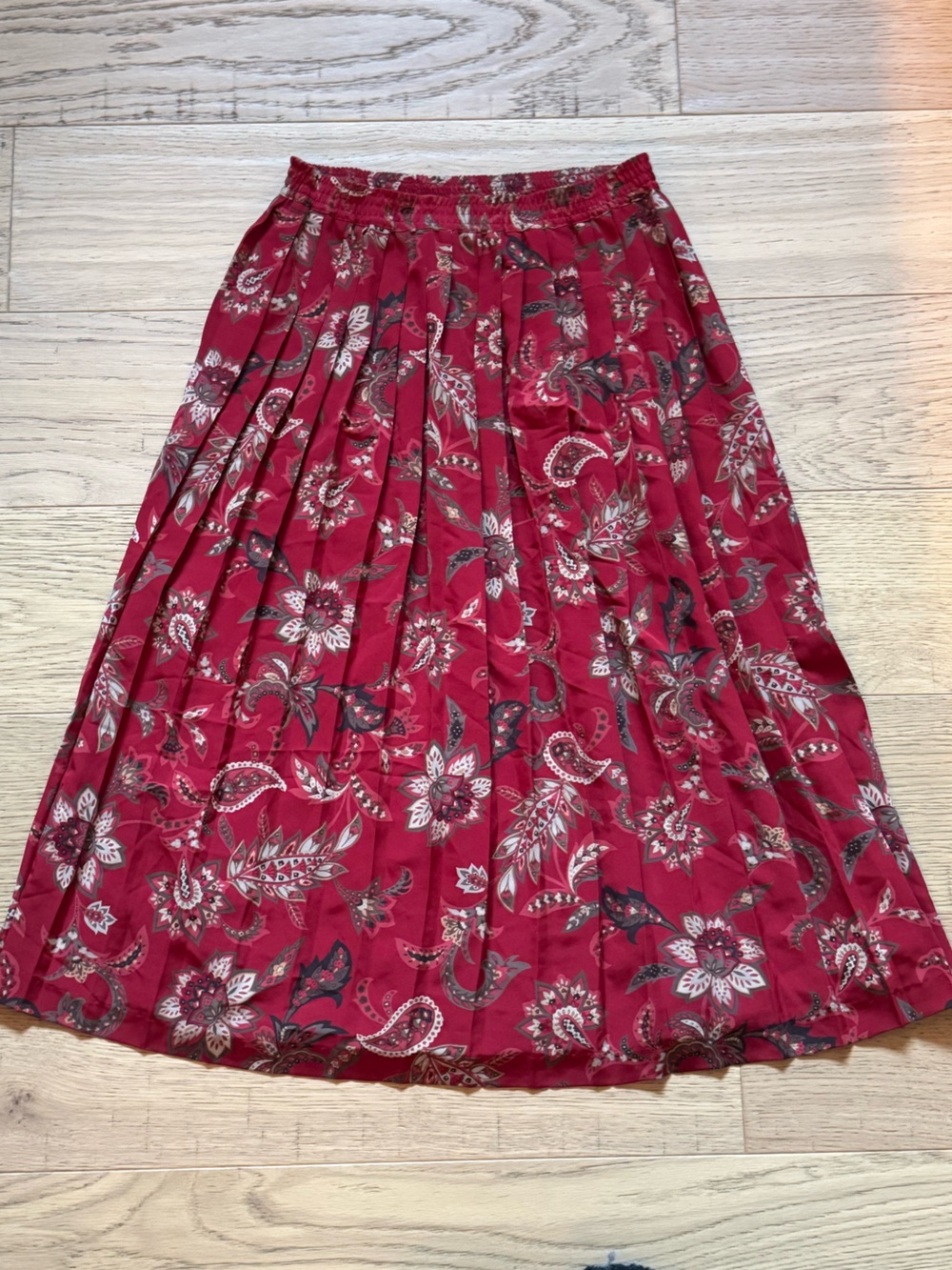 Alfred Dunner Red Floral Maxi Skirt